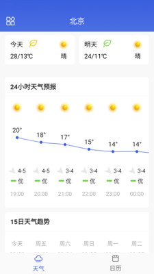 湛蓝天气日历汉化版截图2